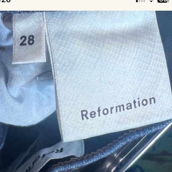 Reformation Jeans Hepburn High Skinny Hayes Dark 28 denim classic spring boho - Picture 5 of 6